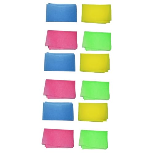 Beatifufu 12stücke Teiliges Aus Nylon Peeling-badetüchern in Gelb Grün Blau Und Exfolierende Rückenreinigung Und Körperpflege Für Glatte Haut Für Herren Und Damen von Beatifufu