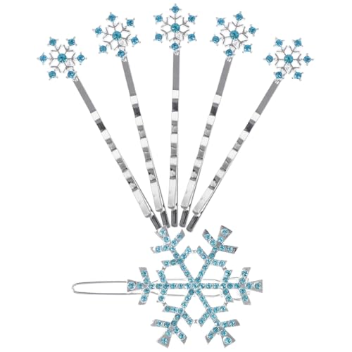 Beatifufu 12stücke Teiliges Schneeflocken-haarspangen Junge Mädchen Blaue Haarnadeln Krallenklammer Für Mädchen Verspielte Haaraccessoires Für Jede Frisur von Beatifufu
