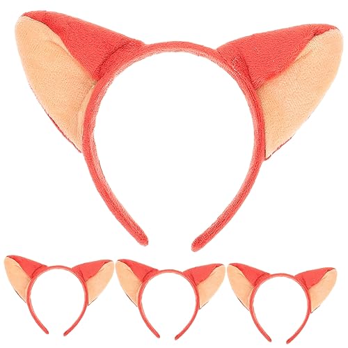 Beatifufu 3 Sets Süße Simulation Ohr Stirnbänder Plüsch Für Halloween Kindertag Kostüme Partys 4 Stück * 3 von Beatifufu