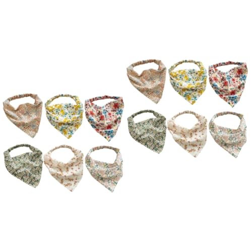 Beatifufu 12 Stk floraler Turban Boho-Stirnbänder Seidenschal für den Damenhals elastische haargummi elastisches haarband Halstuch für Damen Stirnband Blumenkopftücher Kopftuch Stoff von Beatifufu
