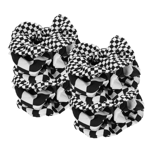 Beatifufu 12 Stück Gitterhaarring Haargummis Seile elastische Haarbindungen süße Haargummis für Mädchen Haarschmuck für schwarze Frauen karierte Haarbänder für Damenhaar Stoff von Beatifufu