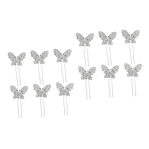Beatifufu 12 Stück Schmetterling U Förmige Haarnadel Elegante Haarspangen Brautjungfer Haarspange Lässige Haarnadel Party Haarschmuck Tiara Haarspangen Hochzeit Haarspange Schmetterlinge von Beatifufu
