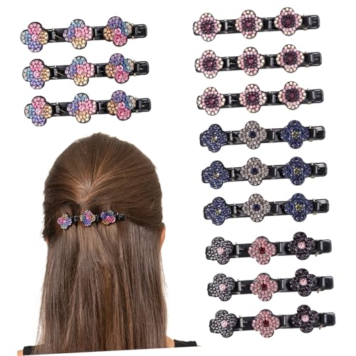 Beatifufu 12 Stück Teiliges Funkelnde Haarspangen für Damen und Mädchen Sichere Rutschfeste Haarclips Vielseitig für Flechtfrisuren und Looks Haarschmuck Accessoires von Beatifufu