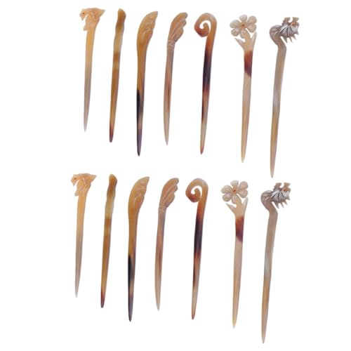 Beatifufu 14 Stk Haarstock Haarstäbchen Für Dickes Haar Haarschmuck Für Damen Haarstab Für Dutt Haarnadelstab Vintage Haarnadel Haarspangen Für Frauen Chinesische Haarstäbchen Haargabel von Beatifufu