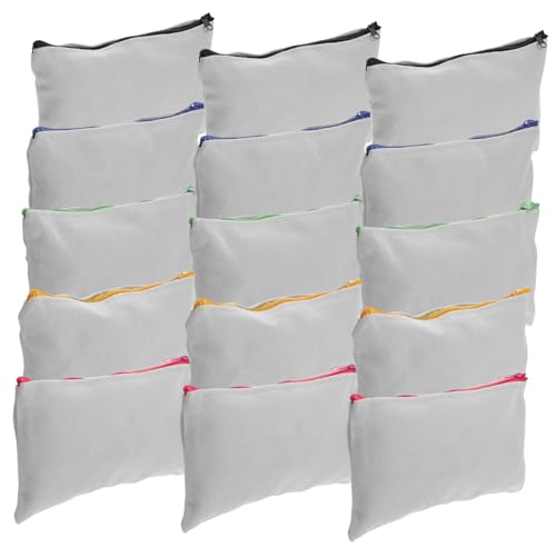 Beatifufu 15 Stück Teiliges Canvas Kosmetiktaschen DIY Blanko Sublimationsbeutel mit Reißverschluss Tragbare Leinwand Federmäppchen zum Bemalen Vielseitig für Make Up Stifte Beatifufu 15 Stück Teiliges Canvas Kosmetiktaschen DIY Blanko Sublimationsbeutel mit Reißverschluss Tragbare Leinwand Federmäppchen zum Bemalen Vielseitig für Make Up Stifte von Beatifufu