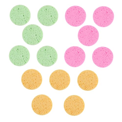 Beatifufu 15 Stück Teiliges Makeup Schwämmchen Runde Kleine Gesichtspads aus Hautfreundlichem Material Einfache Anwendung Praktische Kosmetik Schwämmchen für Make up Entferner und von Beatifufu