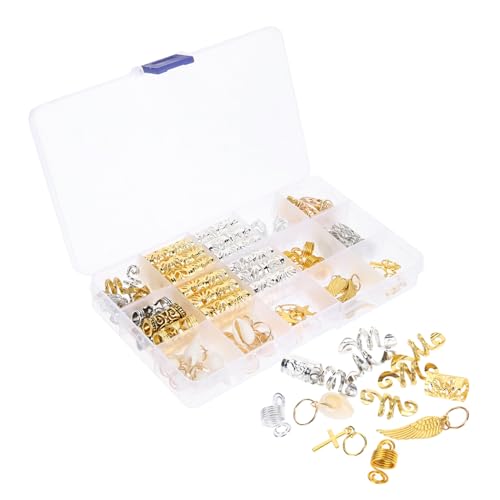 Beatifufu 159 Stück Teiliges Haarschmuck Zöpfe aus Metall Dreadlocks Ringe und Manschetten Verstellbar Einfach Anzubringen Modische Haaraccessoires für Frauen und Mädchen Geeignet für Beatifufu 159 Stück Teiliges Haarschmuck Zöpfe aus Metall Dreadlocks Ringe und Manschetten Verstellbar Einfach Anzubringen Modische Haaraccessoires für Frauen und Mädchen Geeignet für von Beatifufu