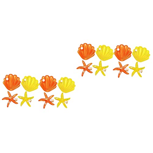 Beatifufu 16 Stk Seestern Haarspange Seitenclip Haarspangen Meeresstern-Clip Sternhaar haarspange kinder haarklammer kinder Muscheln Haar Haarschmuck Muschel-Haarspange Plastik von Beatifufu