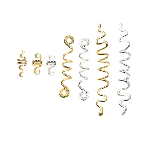 Beatifufu 16 Stück Teiliges Dreadlock Haarschmuck aus Langlebiger Zinklegierung Leichte Spiralmanschetten für Festes Halten von Zöpfen Sicher und Schonend für Haare Geeignet für Männer und von Beatifufu