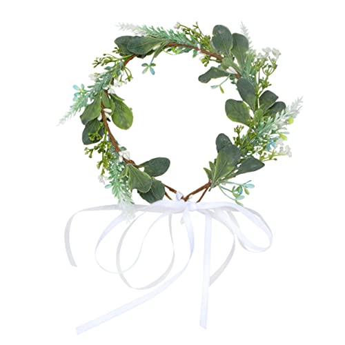 Beatifufu Blumenkränze Lavendel Blumenstirnband Handgefertigt Strand Hochzeit Party Schmuck Elegante Kopfbedeckung Blicke Ziehen Blickfang Tragen Geburtstag Abschlussball Feier Flitterwochen von Beatifufu