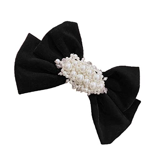 Beatifufu Haarschmuck Perlen Bowknot Clip Haarspange Für Frauen Mädchen Kopfschmuck Party Hochzeit von Beatifufu