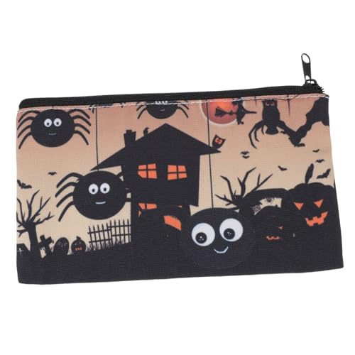 Beatifufu 1stück Halloween Kosmetiktasche Canvas Multifunktionale Make-up Und Stiftetui Mit Reißverschluss Für Damen Und Schüler Tragbar Für Und Alltag von Beatifufu