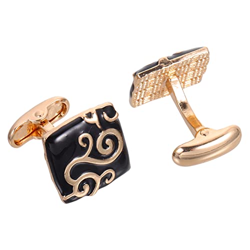 Beatifufu 2 Paare Vintage Manschettenknöpfe aus Zinklegierung Quadratische Hemdknöpfe Langlebige Ersatzknöpfe mit Kreativem Wolken Design Vielseitig für Hemden Anzüge Business und Freizeit von Beatifufu