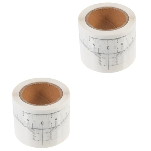 Beatifufu 2 Rollen Lineal für Augenbrauentattoos brow tool augenbrauenschablone Augenbrauenlineal Aufkleber Maßstabslineal für Augenbrauen Aufkleber zum Messen der Augenbrauen Weiß von Beatifufu