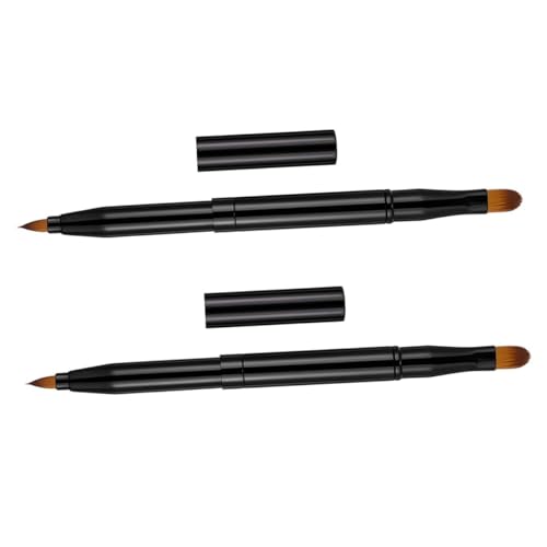 Beatifufu 2 STÜCK Doppelseitige Einziehbare Schminkpinsel Lippenpinsel Eyeliner Concealer pinsel Kompakt und Vielseitig für Tägliches und Professionelles Make up von Beatifufu