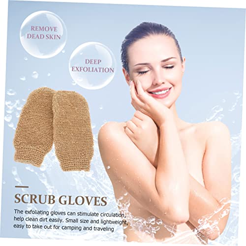 Beatifufu 2 STÜCK Duschhandschuhe aus Jute Peeling handschuhe zum Sanften Peelen und Massieren Badehandschuhe für Damen und Herren Wiederverwendbar Passend für Handgrößen Effektive von Beatifufu