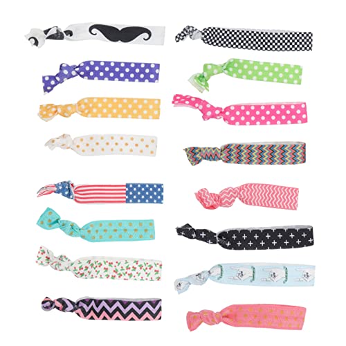 Beatifufu 2 Sets Elegante Haarringe Geknotetes Haarband Haargummi-set Bedruckt Bunte Haarseile Stilvolles Haar-accessoire für Mädchen und Frauen 48 Stück von Beatifufu