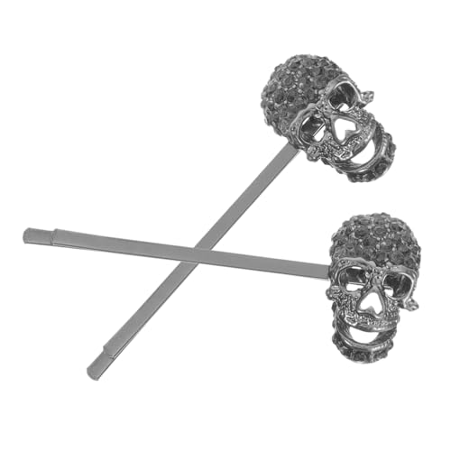 Beatifufu 4stücke Rhinestone Skelett Haarspangen Halloween Skull Haarclips Für Damen Glitzer Haarschmuck Für Partys Und Kostüme von Beatifufu