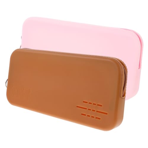 Beatifufu 2 Stck Teiliges Silikon Makeup Pinsel Tasche Tragbare Kosmetiktasche mit Reißverschluss Praktische Schminktasche für Reisen und Alltag Kompakte Makeup Aufbewahrung für Damen von Beatifufu