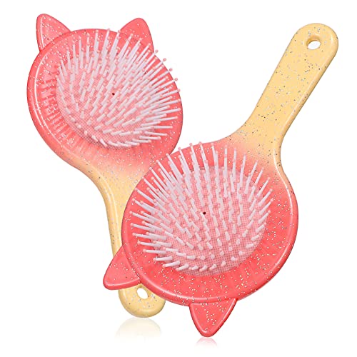 Beatifufu 2stücke Haarbürste Entwirren Für Mädchen Mit Massagekamm Cartoon Katze Ohr Design Leicht Zu Tragen Für Tägliche von Beatifufu