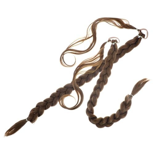 Beatifufu 2 Stück Braided Ponytail Extension Synthetisch Hochtemperaturdraht Wrap Around Design Lange Haarverlängerung für Frauen Weich Strapazierfähig Einfach Anzuwenden Wiederverwendbar von Beatifufu