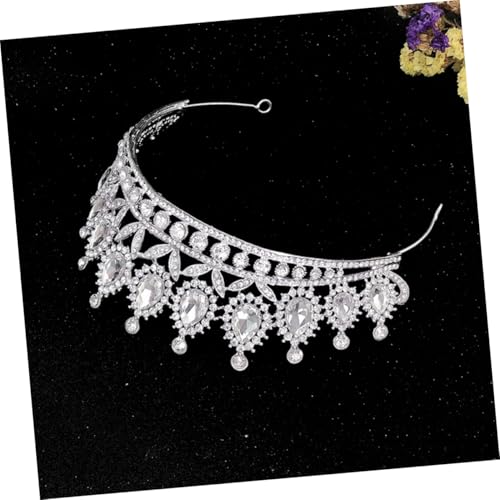 Beatifufu 2 Stück Brautkrone Silber Teilig Tiara mit Wasserfall Strasssteinen Prinzessin Kopfschmuck für Hochzeit Geburtstag Aufführung Vielseitiges Hochzeitszubehör für Frauen von Beatifufu