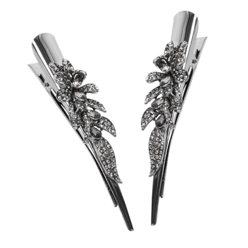 Beatifufu 2 Stück Elegante Haarklammern aus Metall mit Funkelnden Strasssteinen Große Vintage Haarspangen für Damen Modische und Praktische Haarclips für Besonderen Anlass und Alltag von Beatifufu