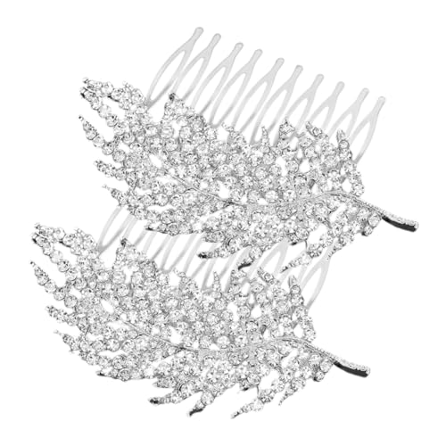 Beatifufu 2 Stück Eleganter Haarkamm mit Strasssteinen Leichter Brautschmuck für Frauen und Mädchen Vielseitiger Haarschmuck für Hochzeit Engagement und Festliche Anlässe von Beatifufu