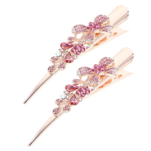 Beatifufu 2 Stück Große Haarklammer mit Strass Rutschfester Griff Horn design Modischer Haarschmuck für Frauen und Mädchen für Dickes Haar und Besondere Anlässe von Beatifufu