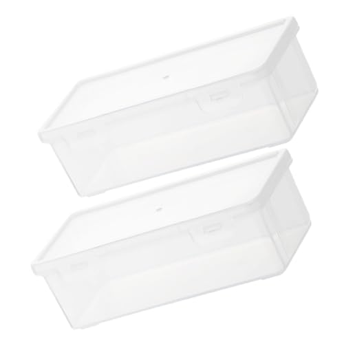Beatifufu 2 Stück Große Transparente Stiftebox mit Kunststoffdeckel Robuste Schreibwaren aufbewahrung für Schüler Vielseitige Federmäppchen für Bleistifte und Marker Organizer von Beatifufu