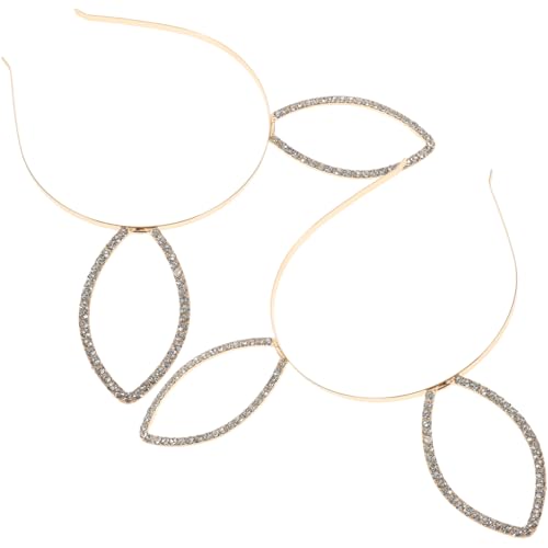 Beatifufu 2 Stück Hasenohren Haarreif mit Strasssteinen Metallisches Kostüm Accessoire für Cosplay Hochzeiten und Partys Rutschfest und Leicht für Damen von Beatifufu