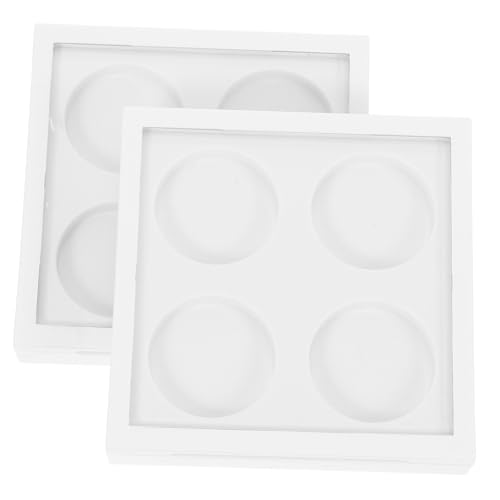 Beatifufu 2 Stück Leere Lidschattenbox Weiß Fach mit Sichtfenster Magnetverschluss Kosmetik Organizer für Lidschatten Blush Puder Foundation DIY Make Up Palette Frauen von Beatifufu