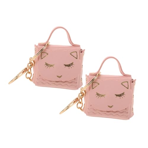 Beatifufu 2stücke Niedliche Katzen Schlüsselanhänger Mini Geldbörse Tragbare -Tasche Für Einkauf Und Süßes Design Für Schlüssel Oder Taschen Langlebig Und Vielseitig von Beatifufu