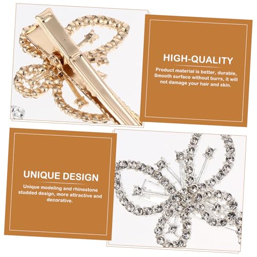 Beatifufu 2 Stück Modische Strass Haarspangen Leichte Haarklammern Damen Haarschmuck in Gold und Silber für Eleganten Griff und Stilvolles Haarstyling Beatifufu 2 Stück Modische Strass Haarspangen Leichte Haarklammern Damen Haarschmuck in Gold und Silber für Eleganten Griff und Stilvolles Haarstyling von Beatifufu