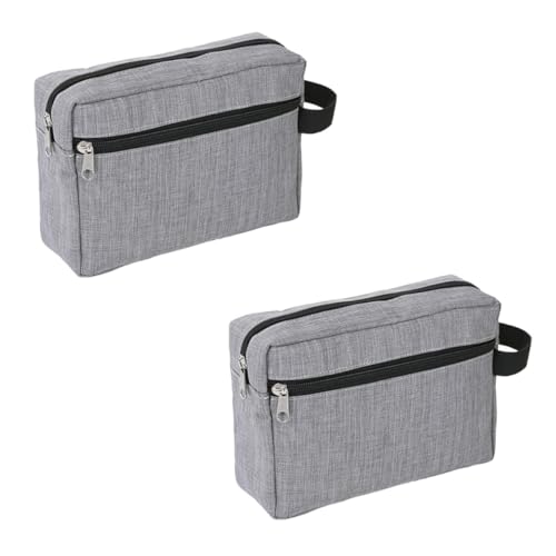 Beatifufu 2 Stück Multifunktionale Kosmetiktaschen aus Segeltuch Handliche Reise Kulturbeutel mit Robustem Reißverschluss Leichtgewichtige Waschbeutel für Damen und Herren für von Beatifufu