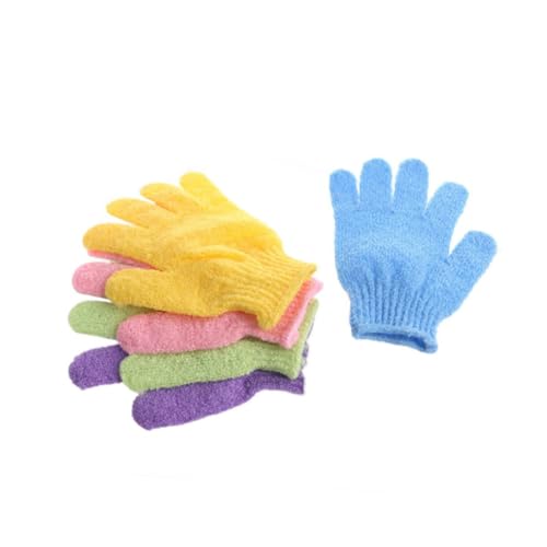 Beatifufu 2 Stück Peeling Handschuhe aus Nylon Dehnbare Duschhandschuhe mit Praktischem Aufhänger Sanfter Körperpeeling Handschuh für Damen Herren und Schnell Trocknend Maschinenwaschbar von Beatifufu