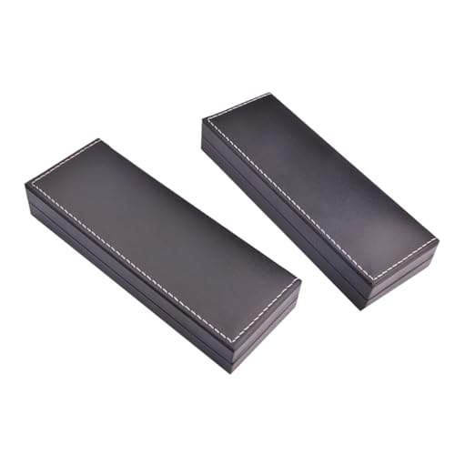 Beatifufu 2stücke Pu Leder Stiftbox Modische Tragbare Schreibwaren-Box Für Und Bürobedarf Schwarz von Beatifufu