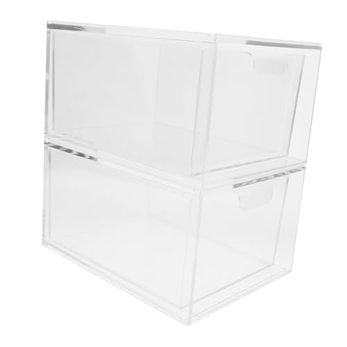 Beatifufu 2stücke Stapelbare Kosmetik Organizer Transparente Aufbewahrungsbox Für Schreibtisch Und Schminktisch Multifunktionale Aufbewahrungslösung Für Make-up Bürobedarf Und Schmuck von Beatifufu