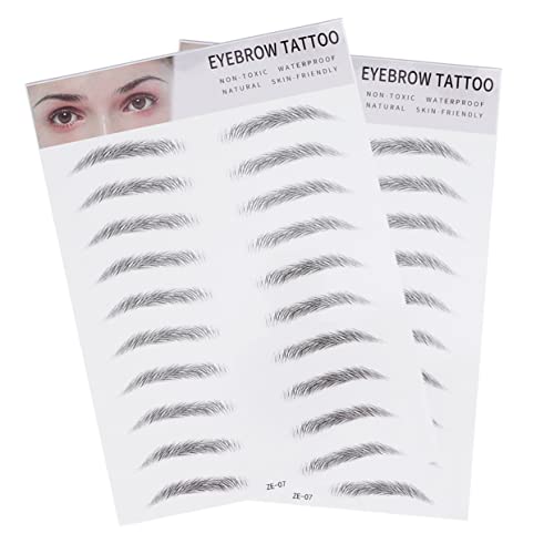 Beatifufu 2 Stück Teiliges Augenbrauen Transfer Sticker Natürlich Wirkende Langanhaltende Künstliche Augenbrauen Einfach Anzuwenden Geeignet für Männer und Frauen mit Dünnen oder Spärlichen von Beatifufu