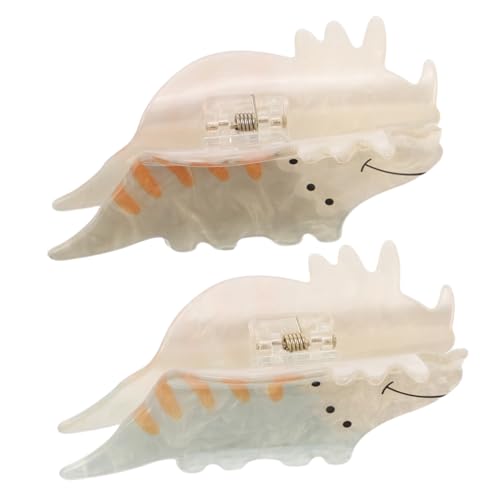 Beatifufu 2 Stück Teiliges Dinosaurier Haarspangen aus Acryl Mittlere Cartoon Haarklauen mit Starker Fixierung für Damen und Mädchen Rutschfeste Styling-accessoires für Alltag Büro und Party von Beatifufu