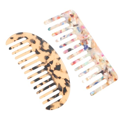 Beatifufu 2 Stück Teiliges Haarkamm Antistatischem Acetat Feinzahnig und Breitzahnig Schmerzfrei Kämmen Frei von Haarbruch für Frauen Geeignet für Glattes Lockiges und Dickes Haar von Beatifufu