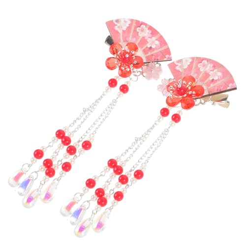 Beatifufu 2 Stück Teiliges Haarspangen mit Blumen und Fächerdesign Leichte Haarschmuck Accessoires für Mädchen Festliche Haarklammern Schonend zu Haar und Haut für Fotoshootings und Partys von Beatifufu