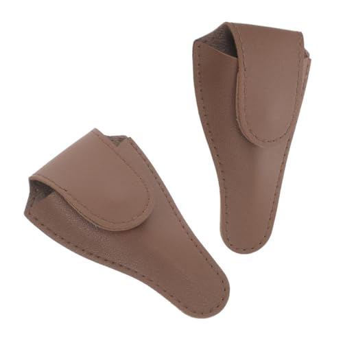 Beatifufu 2 Stück Teiliges PU Leder Nagelscherenetui Maniküre Pediküre Schutzetui Strapazierfähig Leicht Tragbar Kompakt Nagelscherenhalter Reise Organizer für Manicure Zubehör von Beatifufu