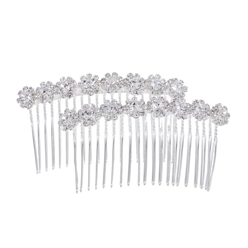 Beatifufu 2 Stück Teiliges Sonnenblumen Haarsteckkamm mit Funkelnden Kristallen Stabilem Brautschmuck Accessoire für Hochzeiten Partys und Festliche Anlässe von Beatifufu