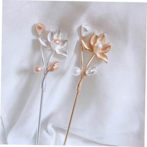 Beatifufu 2 Stück Vintage Haarnadel Klassische Perlen Haarforke für Damen Antiker Haarschmuck Hanfu Haarnadel Geeignet für Mittelstarkes Langes Haar für Partys und Cosplay von Beatifufu