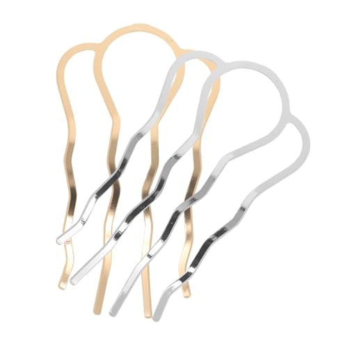 Beatifufu 2 Stück Vintage Metall Haarforke U förmige Haarkämme mit Zähnen Chinesischer Stil Haarschmuck für Hochsteckfrisuren Damen Ballet Bobby Pins Haarschmuck Mädchen von Beatifufu