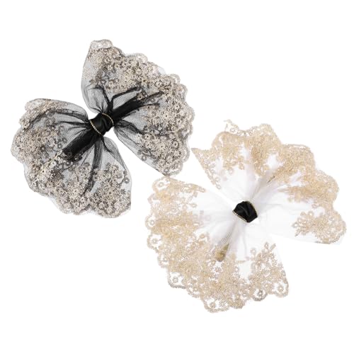Beatifufu 2stücke Große Spitzen Schleifen Haarspange Für Frauen Eleganter Haarschmuck Für Hochzeiten Partys Und Alltag von Beatifufu