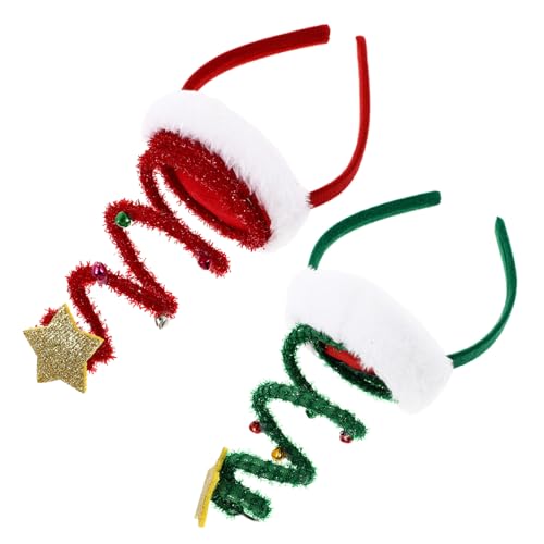 Beatifufu 2er Satz Weihnachts-stirnbänder Kopfschmuck Für Damen Haarreifen Mit Weihnachtsmotiven Angenehm Zu Tragen von Beatifufu