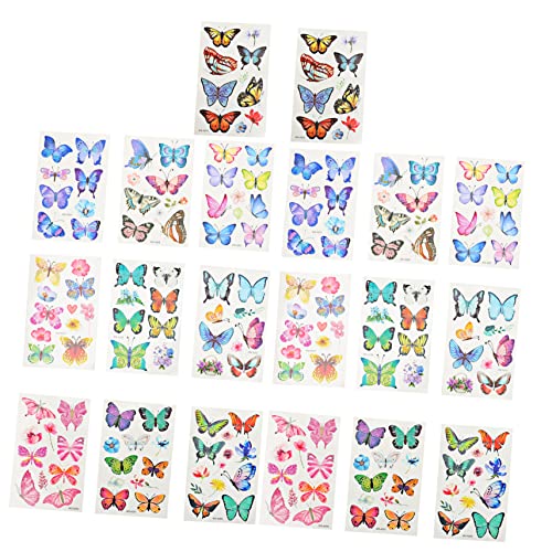 Beatifufu 20blätter Schmetterlings-transfer-tattoos Temporäre Tattoos Aufkleber Körper-schmetterlingstattoos von Beatifufu