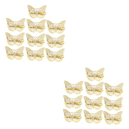 Beatifufu 2 Sets Einzigartiges Haarnadel-set Stilvolle Haarspangen Für Mädchen Schmetterlingsdetail Für Besondere Anlässe Tägliche Outfits Festivals 10 Stück X 2 von Beatifufu